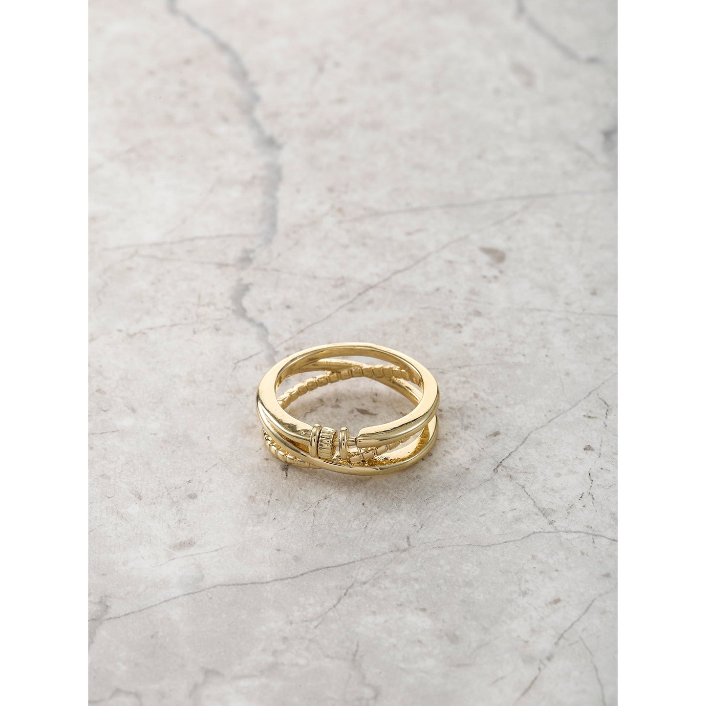 Believe by Brilliance 14KT Gold Flash Plated Ring, Fidget Spin Feature, 1 Piece