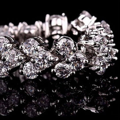 Fiecerwolf Crystal Diamond Bracelet in Sterling Silver