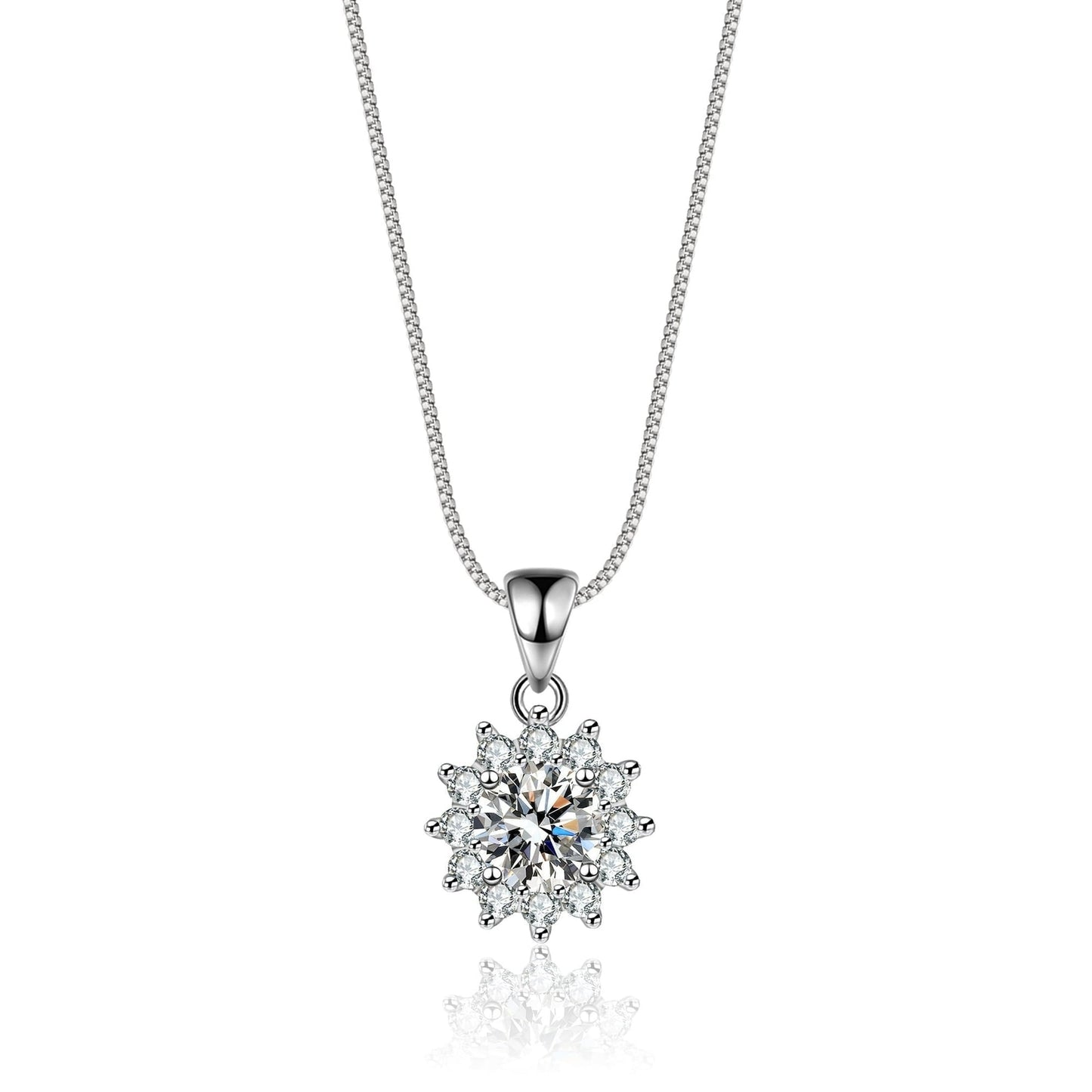 1 Carat Gorgeous Moissanite Pendant Necklaces for Women 925 Sterling Silver Necklace with Diamond 18K Plated Dainty Jewelry Product details