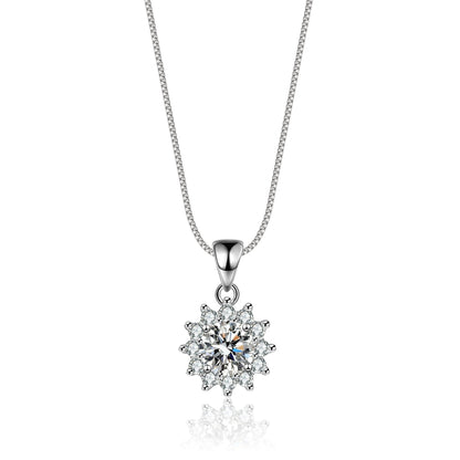 1 Carat Gorgeous Moissanite Pendant Necklaces for Women 925 Sterling Silver Necklace with Diamond 18K Plated Dainty Jewelry Product details