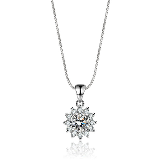 1 Carat Gorgeous Moissanite Pendant Necklaces for Women 925 Sterling Silver Necklace with Diamond 18K Plated Dainty Jewelry Product details