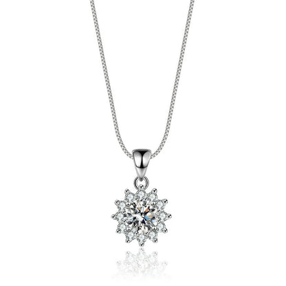 1 Carat Gorgeous Moissanite Pendant Necklaces for Women 925 Sterling Silver Necklace with Diamond 18K Plated Dainty Jewelry Product details