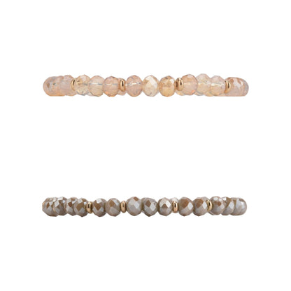The Pioneer Woman - Women's Jewelry, Soft Gold-tone Bracelet Set with Genuine Stone Beads