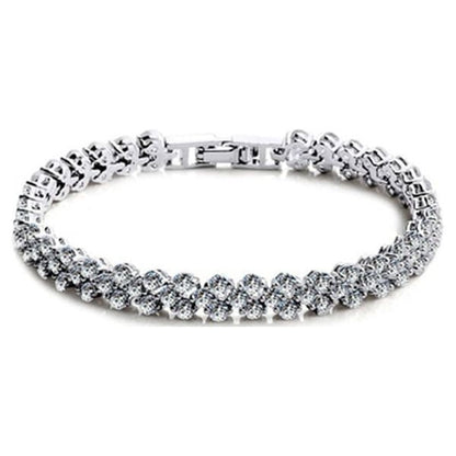 Fiecerwolf Crystal Diamond Bracelet in Sterling Silver