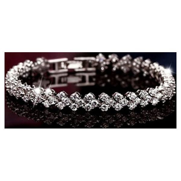 Fiecerwolf Crystal Diamond Bracelet in Sterling Silver