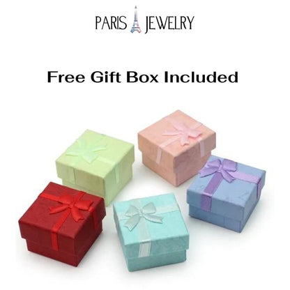 Paris Jewelry Oval Blue Sapphire Necklace, 6 Ct, 18K White Gold, 18 in Cable Gift for Unisex Plated