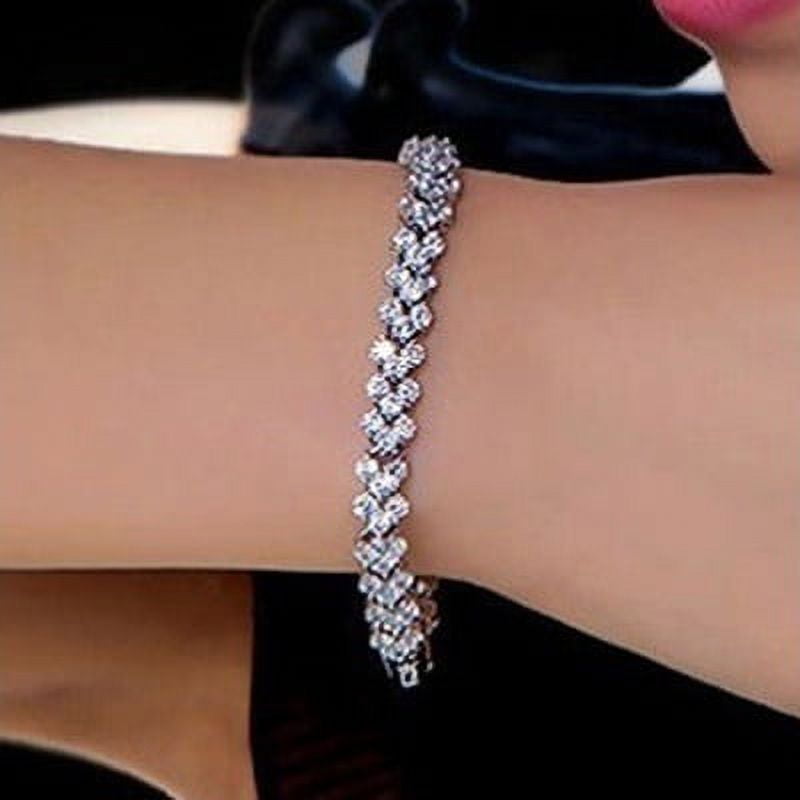 Fiecerwolf Crystal Diamond Bracelet in Sterling Silver